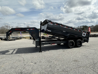 New 2026 BUCKSHOT 7X16 16K GOOSNECK TELESCOPIC DUMP TRAILER 3' WALLS WITH HYDRAULIC JACKS