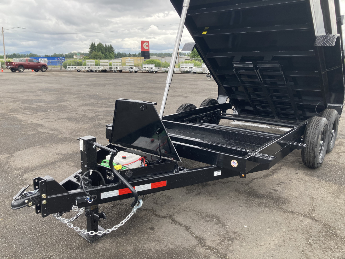 New 2025 Sure-Trac 7x14 Telescopic Dump 4FT Sides 14K GVWR