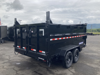 New 2025 Sure-Trac 7x14 Telescopic Dump 4FT Sides 14K GVWR