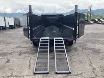 New 2025 Sure-Trac 7x14 Telescopic Dump 4FT Sides 14K GVWR