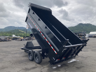 New 2025 Sure-Trac 7x14 Telescopic Dump 4FT Sides 14K GVWR