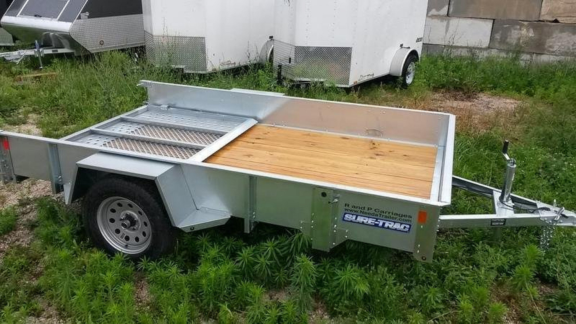Used FOR RENT ONLY #14 Sure Trac 6x12 Galvanized Utility Trailer