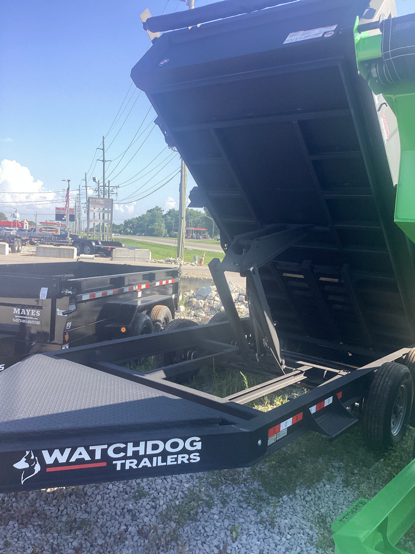 New 2025 Watchdog Trailers PD-14TA7 Dump Trailer 83X14 TA (GVW:14000) DESERT SAND BLACK