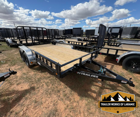 New 2026 PJ Trailer 7 X 14 TA Utility Trailer- 83  wide deck- Side Load Ramps