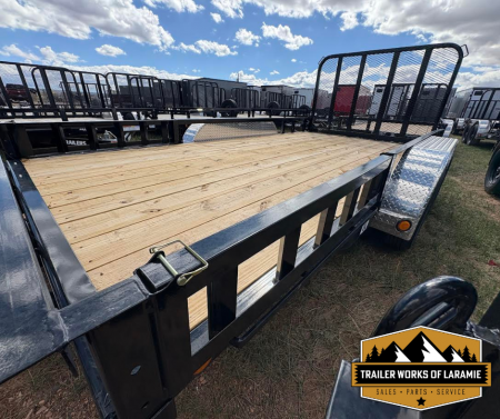 New 2026 PJ Trailer 7 X 14 TA Utility Trailer- 83" wide deck- Side Load Ramps