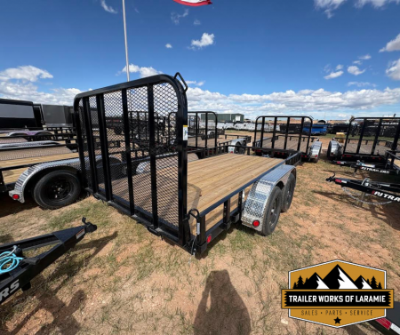 New 2026 PJ Trailer 7 X 14 TA Utility Trailer- 83" wide deck- Side Load Ramps
