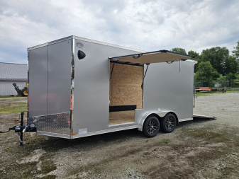 New 2026 US Cargo 7.5X16 7' TALL ESCAPE DOOR 080 POLYCOR SCREWLESS ALUMINUM WHEELS SXS UTV GOLF CART ATV Cargo / Enclosed Trailer