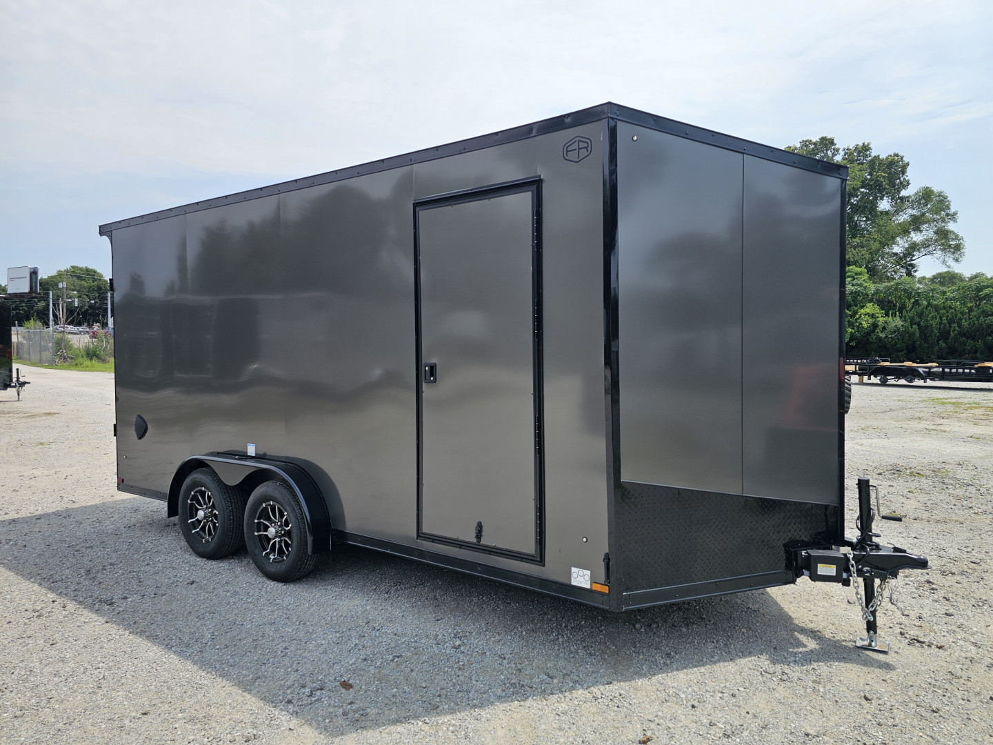 New 2026 US Cargo 7.5X16 7' TALL 080 POLYCOR BLACKOUT SCREWLESS ALUMINUM WHEELS SXS UTV GOLF CART ATV Cargo / Enclosed Trailer