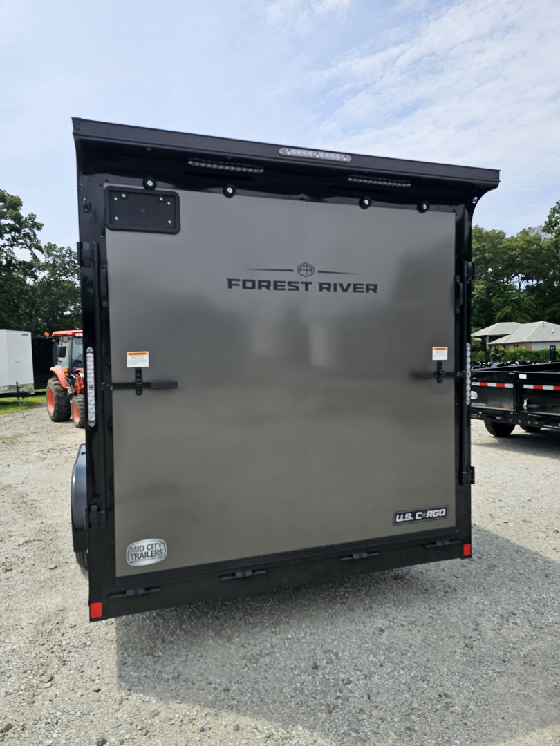 New 2026 US Cargo 7.5X16 7' TALL 080 POLYCOR BLACKOUT SCREWLESS ALUMINUM WHEELS SXS UTV GOLF CART ATV Cargo / Enclosed Trailer