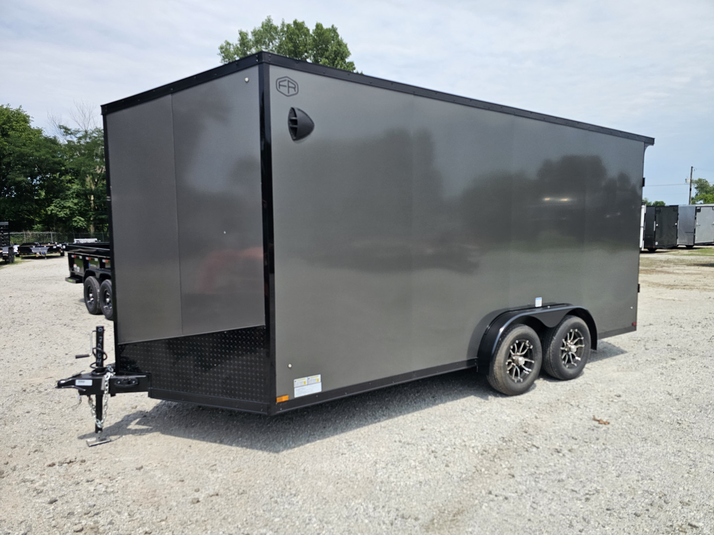 New 2026 US Cargo 7.5X16 7' TALL 080 POLYCOR BLACKOUT SCREWLESS ALUMINUM WHEELS SXS UTV GOLF CART ATV Cargo / Enclosed Trailer