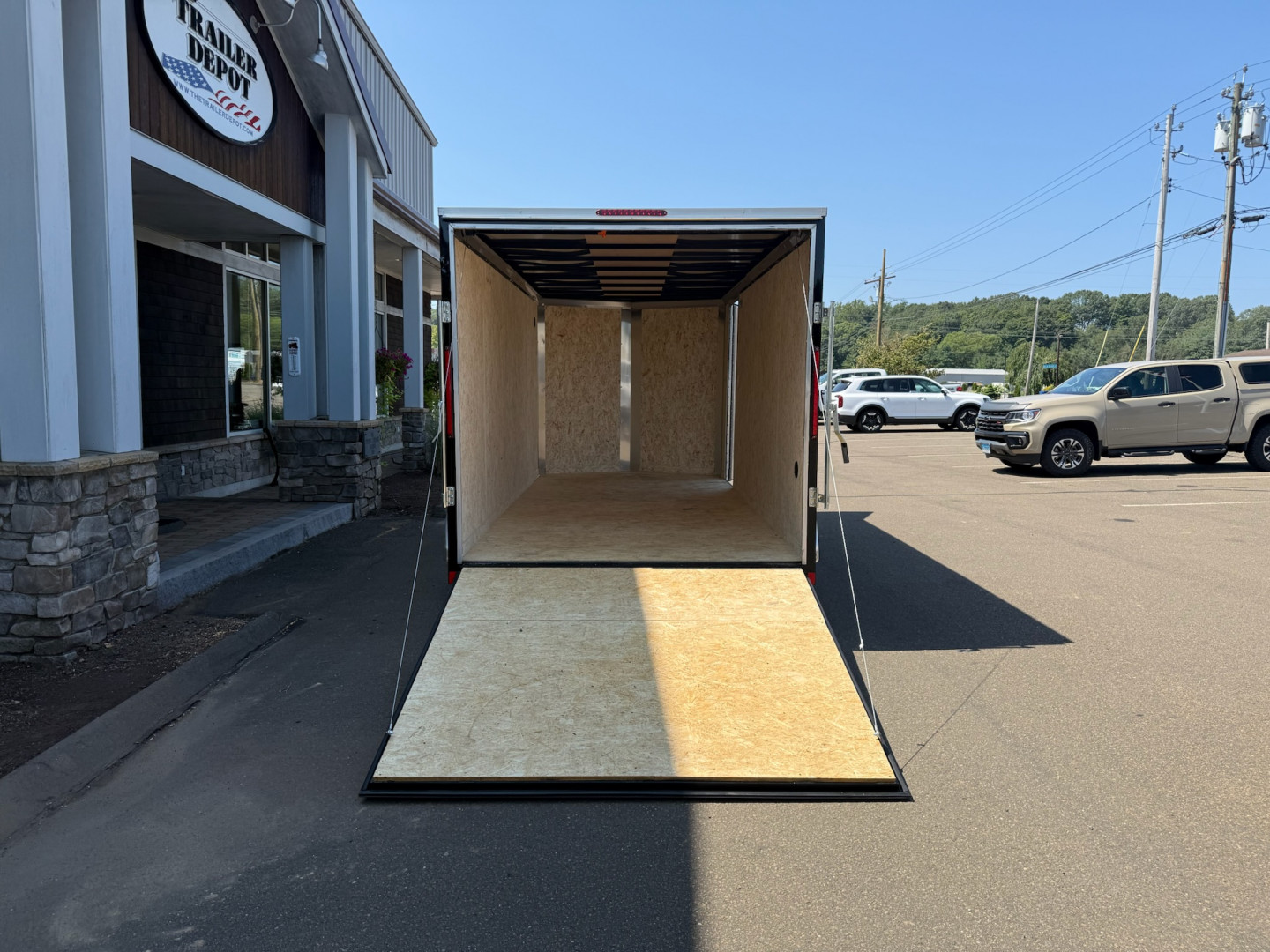 New Pace American 7′ x 16′ + V-Nose Enclosed Cargo Trailer with Ramp Door 7K