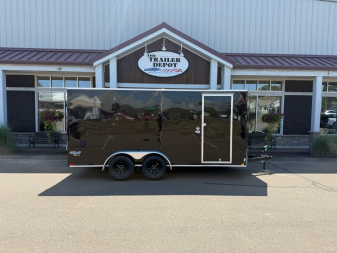New Pace American 7′ x 16′ + V-Nose Enclosed Cargo Trailer with Ramp Door 7K