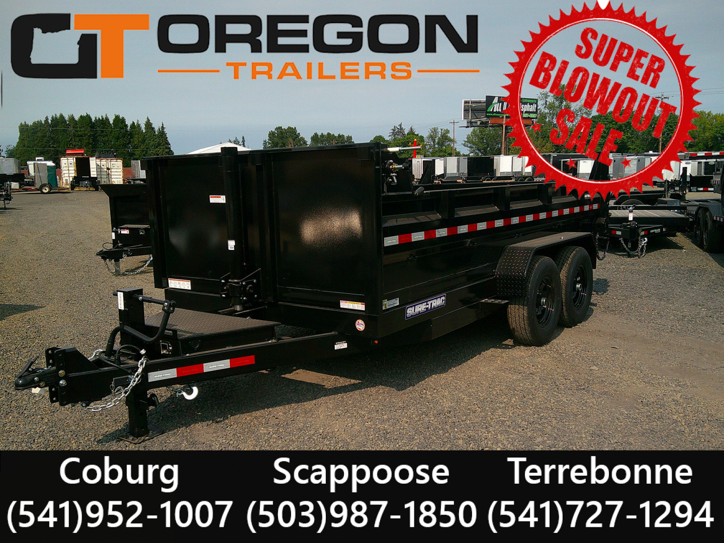 New 2025 Sure-Trac 7x14 HD Low Profile 14K Dump Trailer
