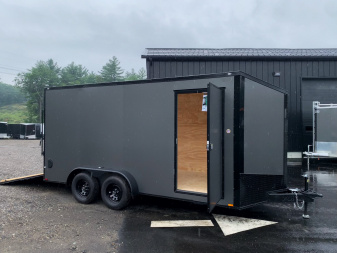 New 2025 SPARTAN 7X16 + 2ft V nose/ 7' Int Height/ .080 Polycore Exterior / BLACKOUT - 7000GVW