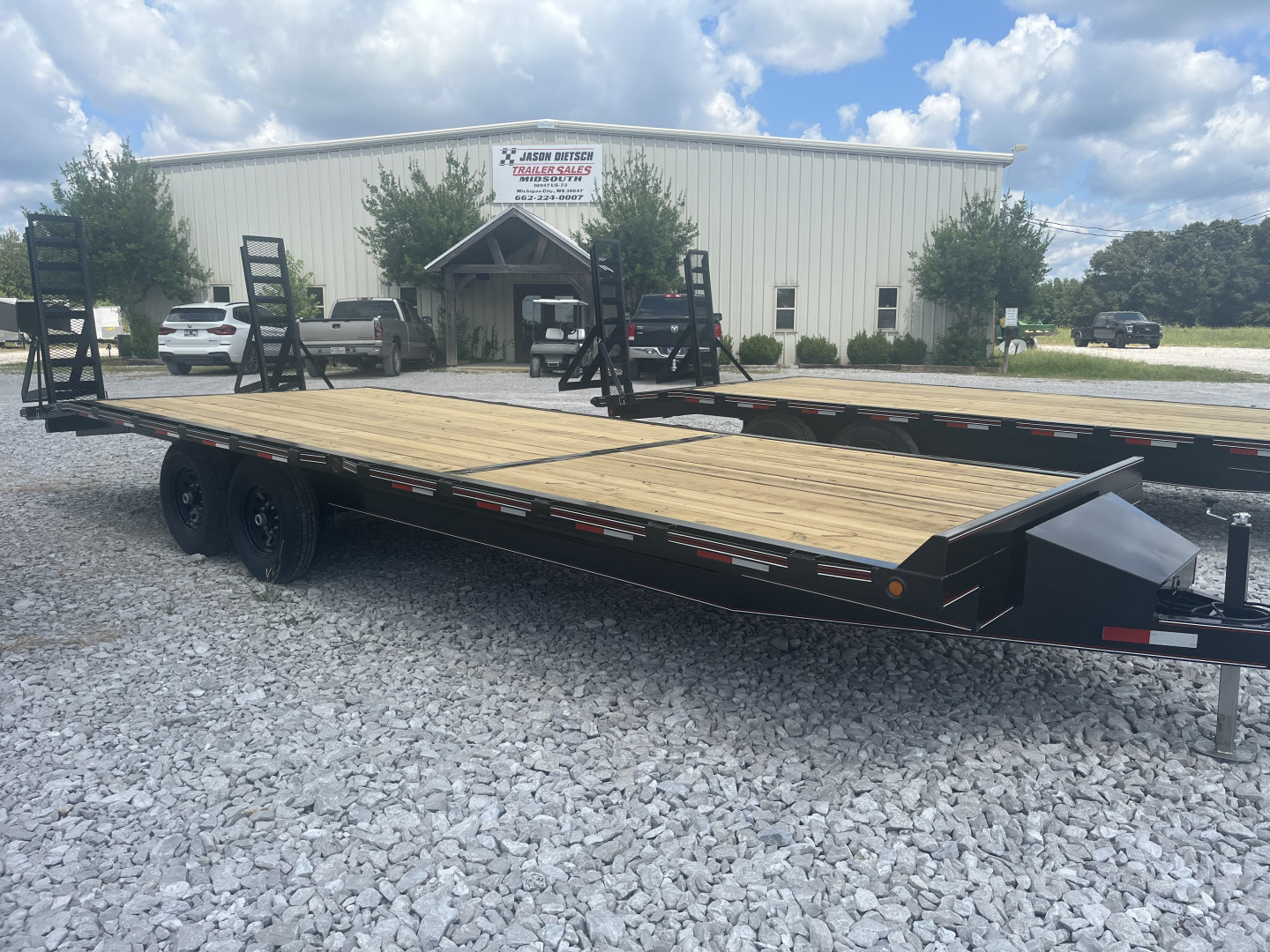 New 2025 Trailblazer 102X24 DECKOVER 14K W/STAND UP RAMPS