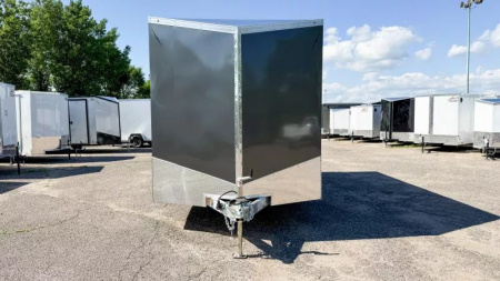 New Lightning 7.5x14 Aluminum Enclosed Trailer - Rear ramp door