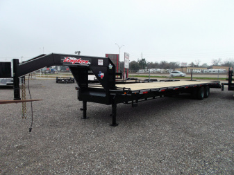 New 2025 Longhorn Trailers 102X40 Flatbed Gooseneck / 10K Axles / Torque Tube / Frame Bridging / 5ft Dovetail / Mega Ramps
