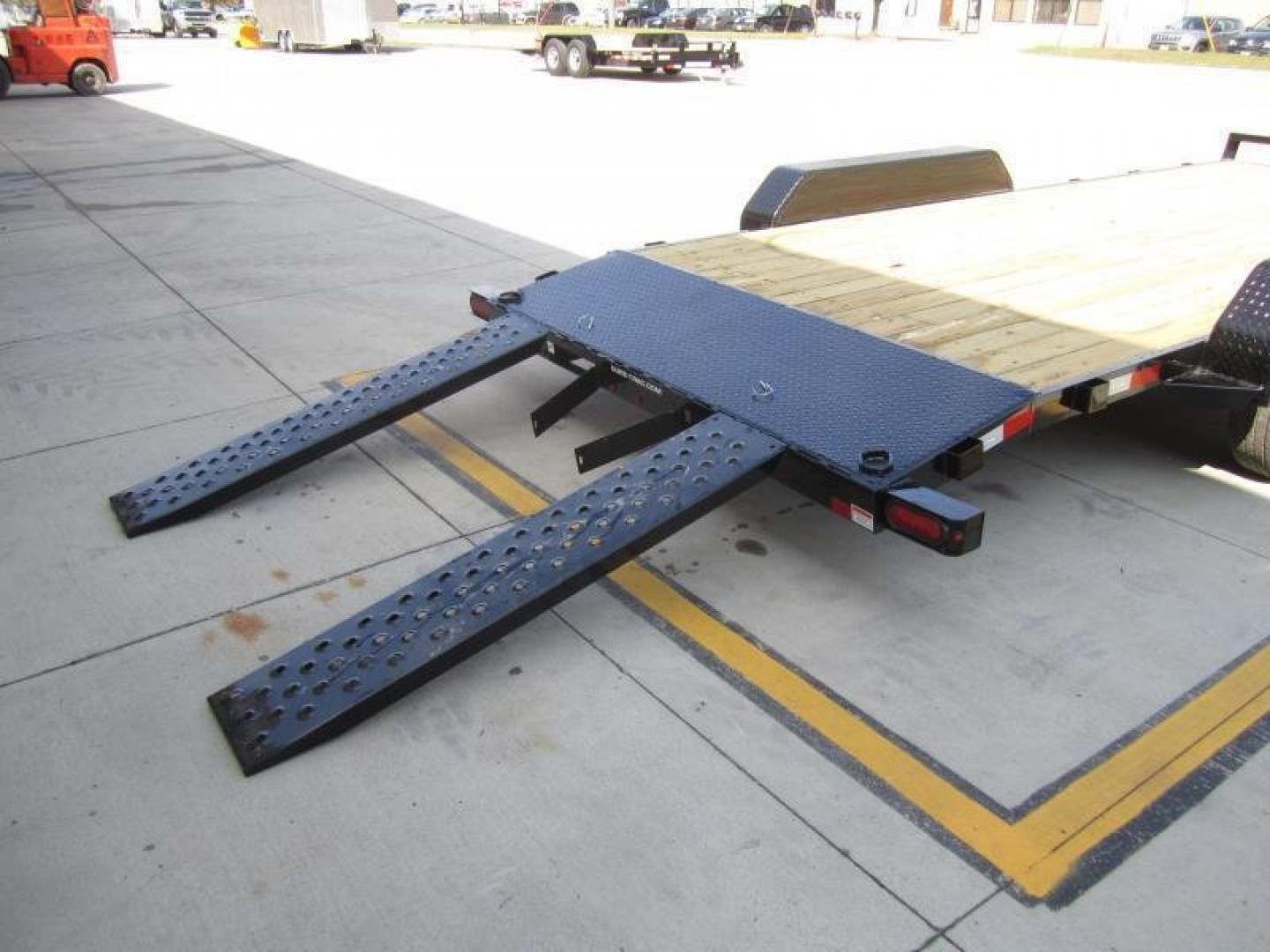 New Sure-Trac 7 X 18 Wood Deck Car Hauler  7k