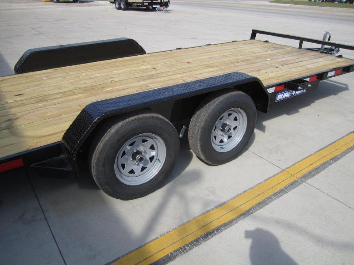 New Sure-Trac 7 X 18 Wood Deck Car Hauler  7k