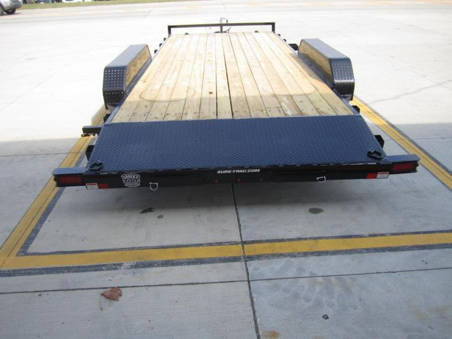 New Sure-Trac 7 X 18 Wood Deck Car Hauler  7k
