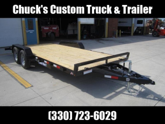 New Sure-Trac 7 X 18 Wood Deck Car Hauler  7k