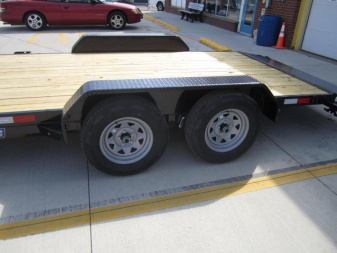 New Sure-Trac 7 X 18 Wood Deck Car Hauler  7k