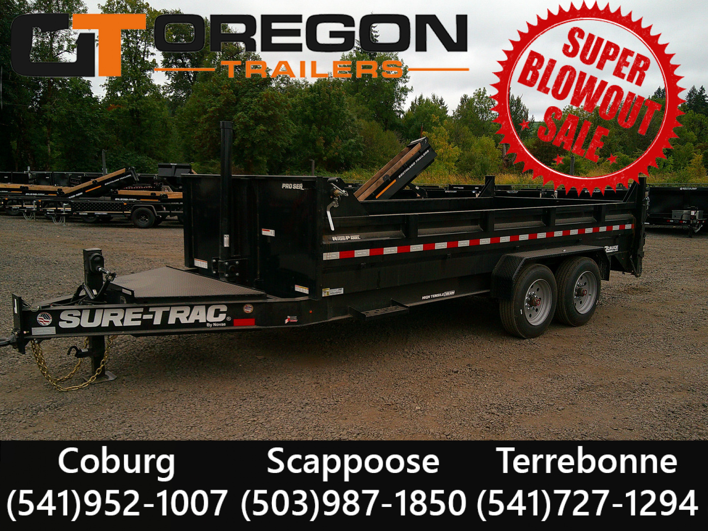New 2025 Sure-Trac 7x16 17.6K Pro Series Dump Trailer