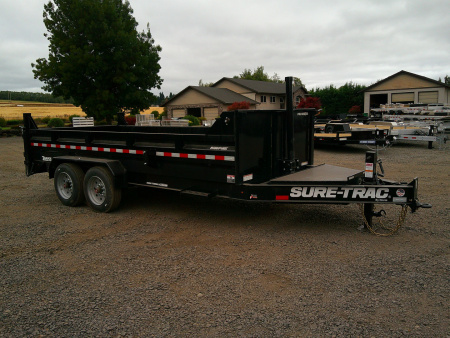 New 2025 Sure-Trac 7x16 17.6K Pro Series Dump Trailer