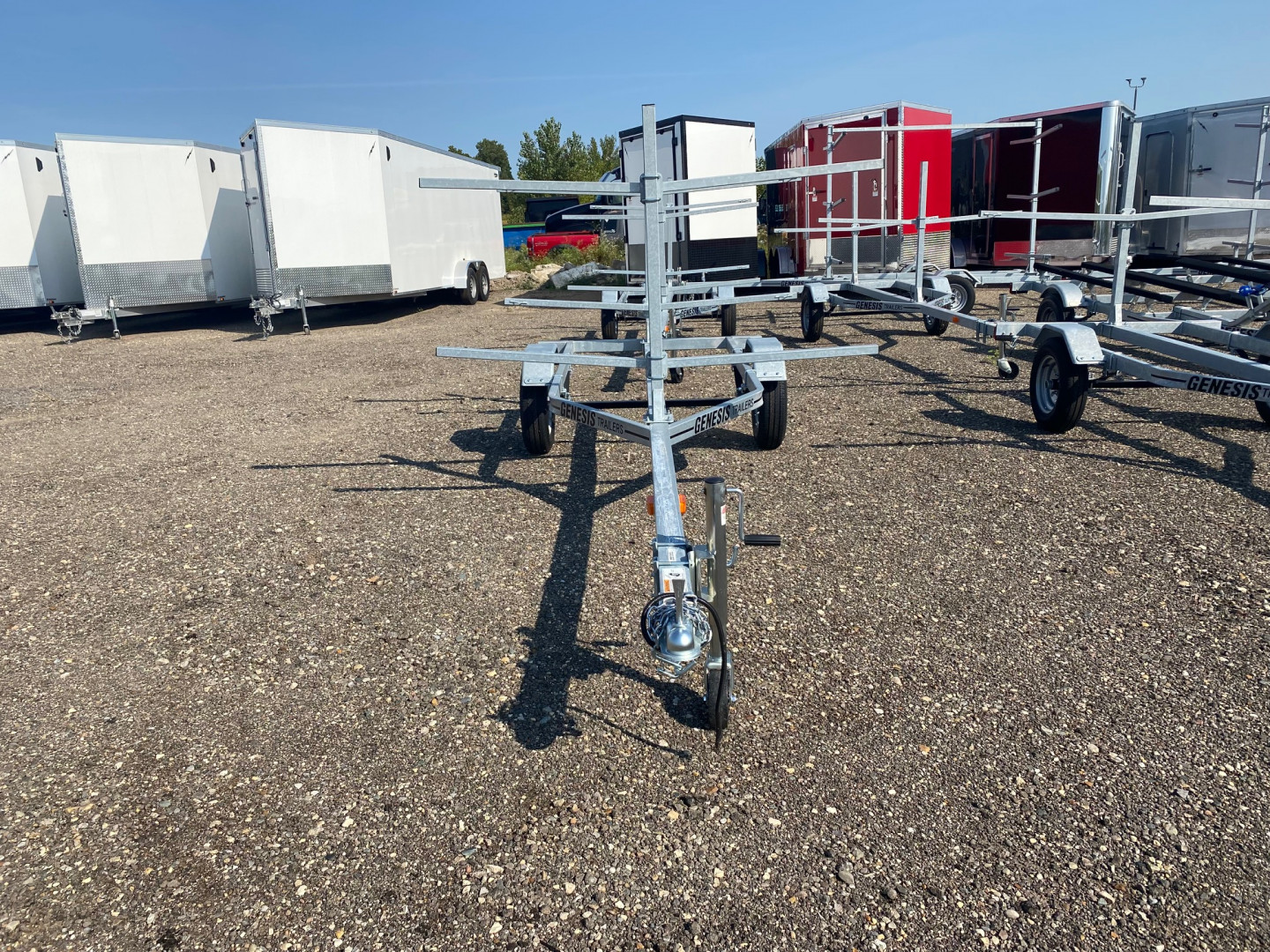 New 2026 Genesis Trailers 42x14 Galvanized 4-Place Kayak/Canoe Boat Trailer