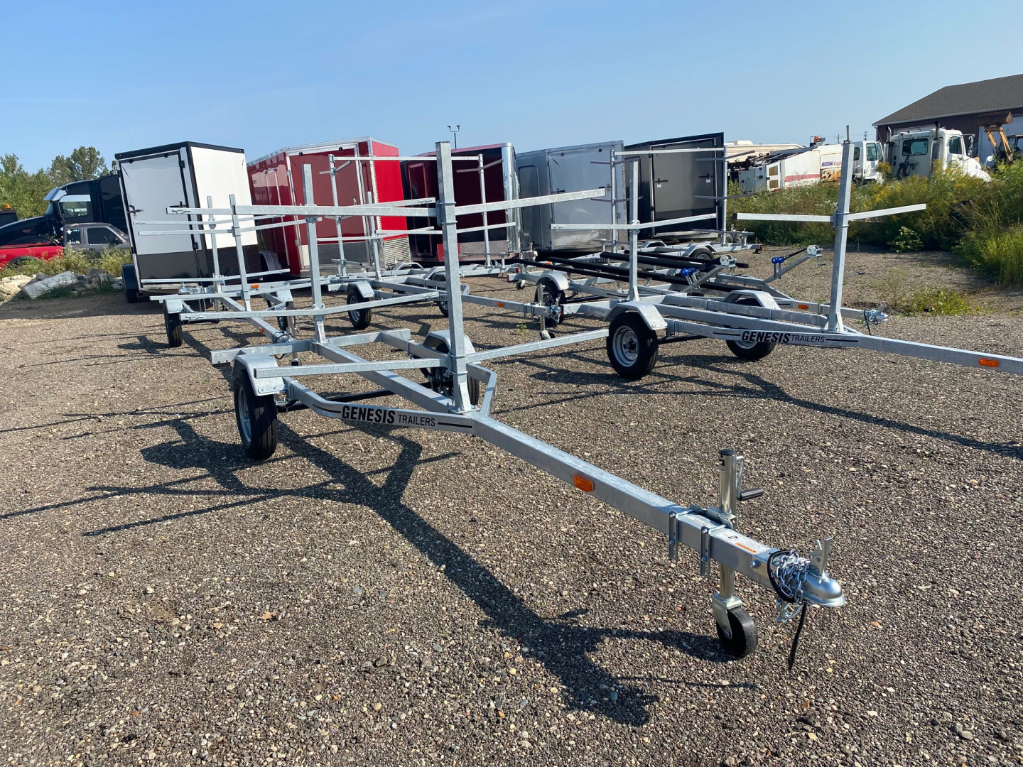 New 2026 Genesis Trailers 42x14 Galvanized 4-Place Kayak/Canoe Boat Trailer