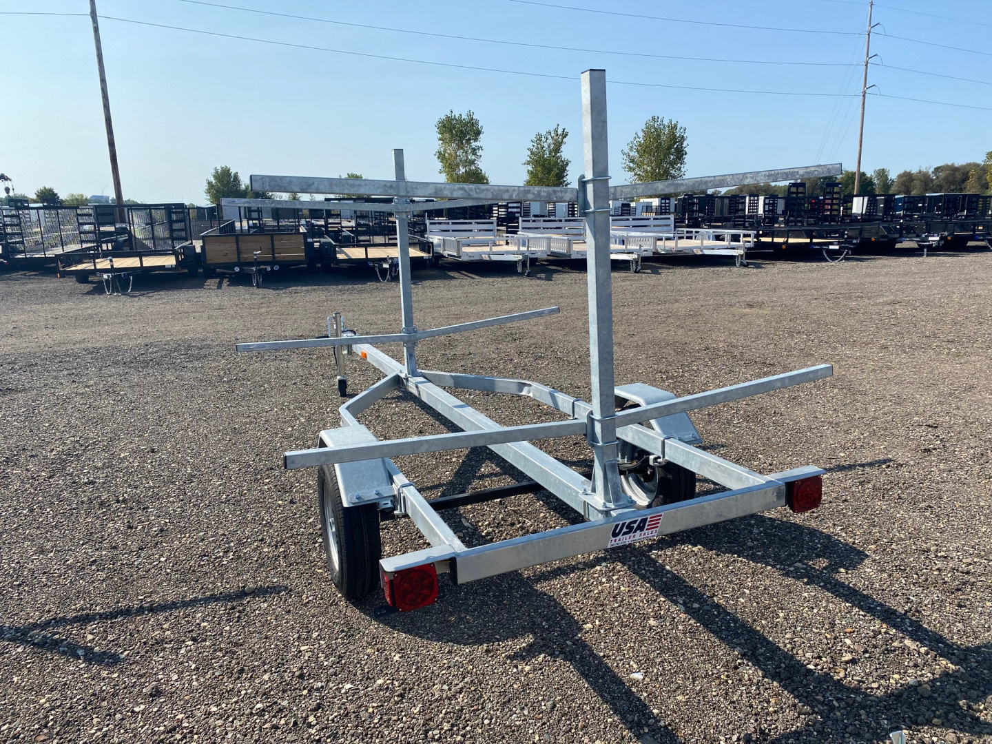 New 2026 Genesis Trailers 42x14 Galvanized 4-Place Kayak/Canoe Boat Trailer