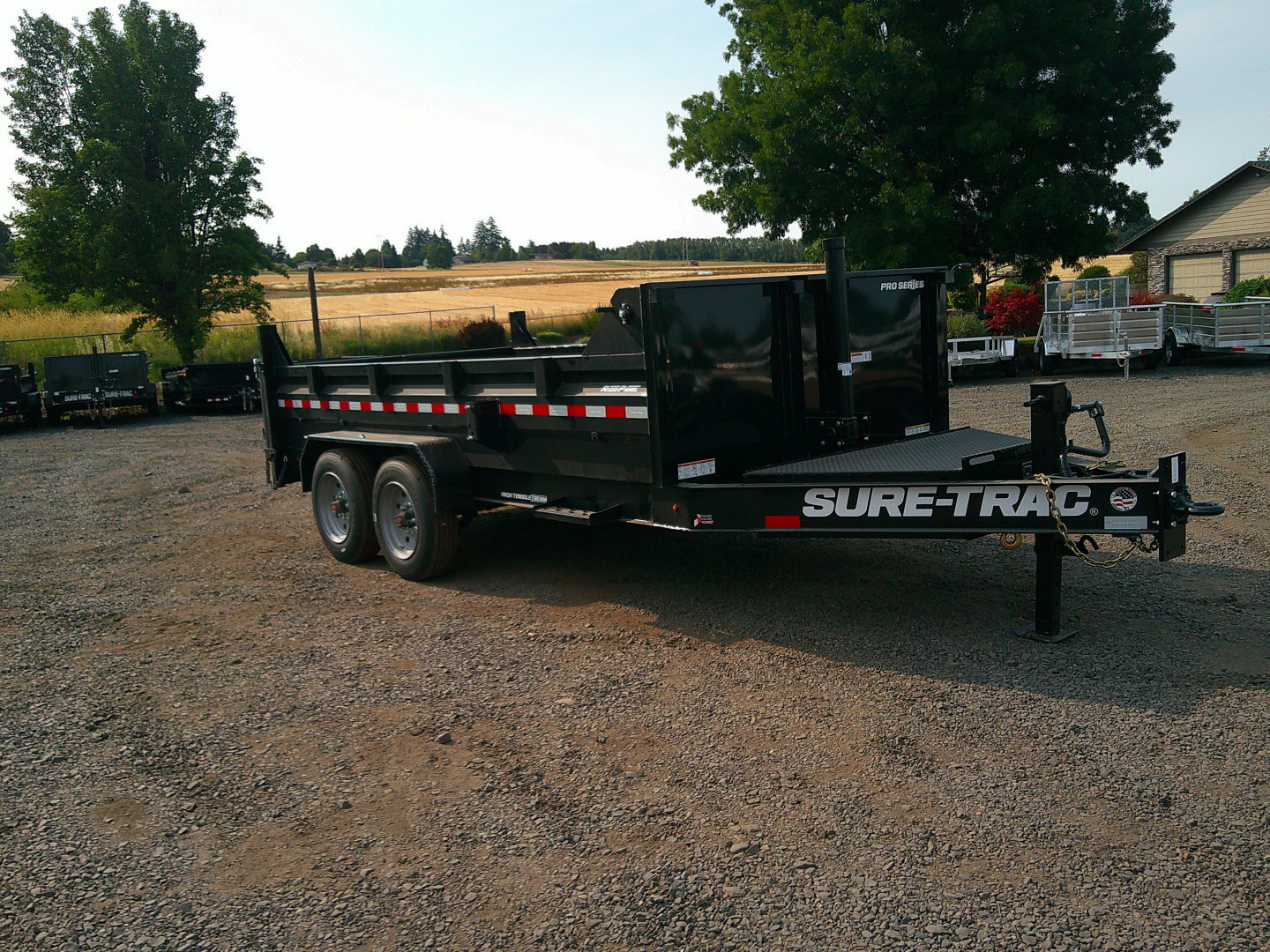 New 2025 Sure-Trac 7x14 15.4K Pro Series Telescopic Dump Trailer