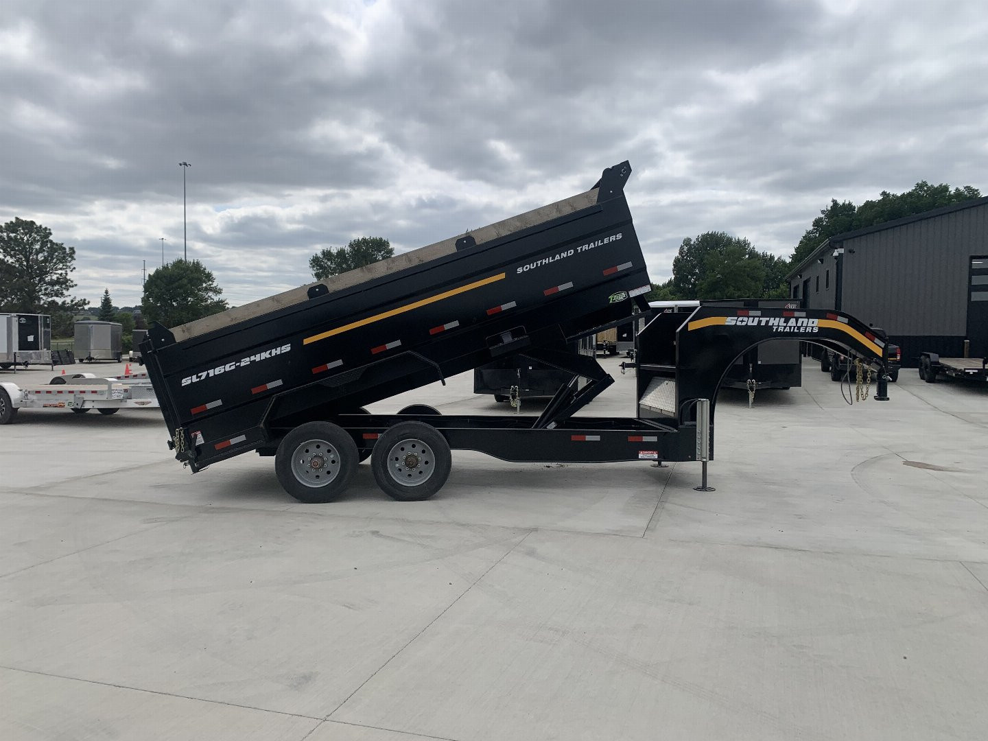 New 2026 Southland Trailers Dump 88”x16’ 2-12k axles=24k dump trailer aluminum ramps Dump Trailer