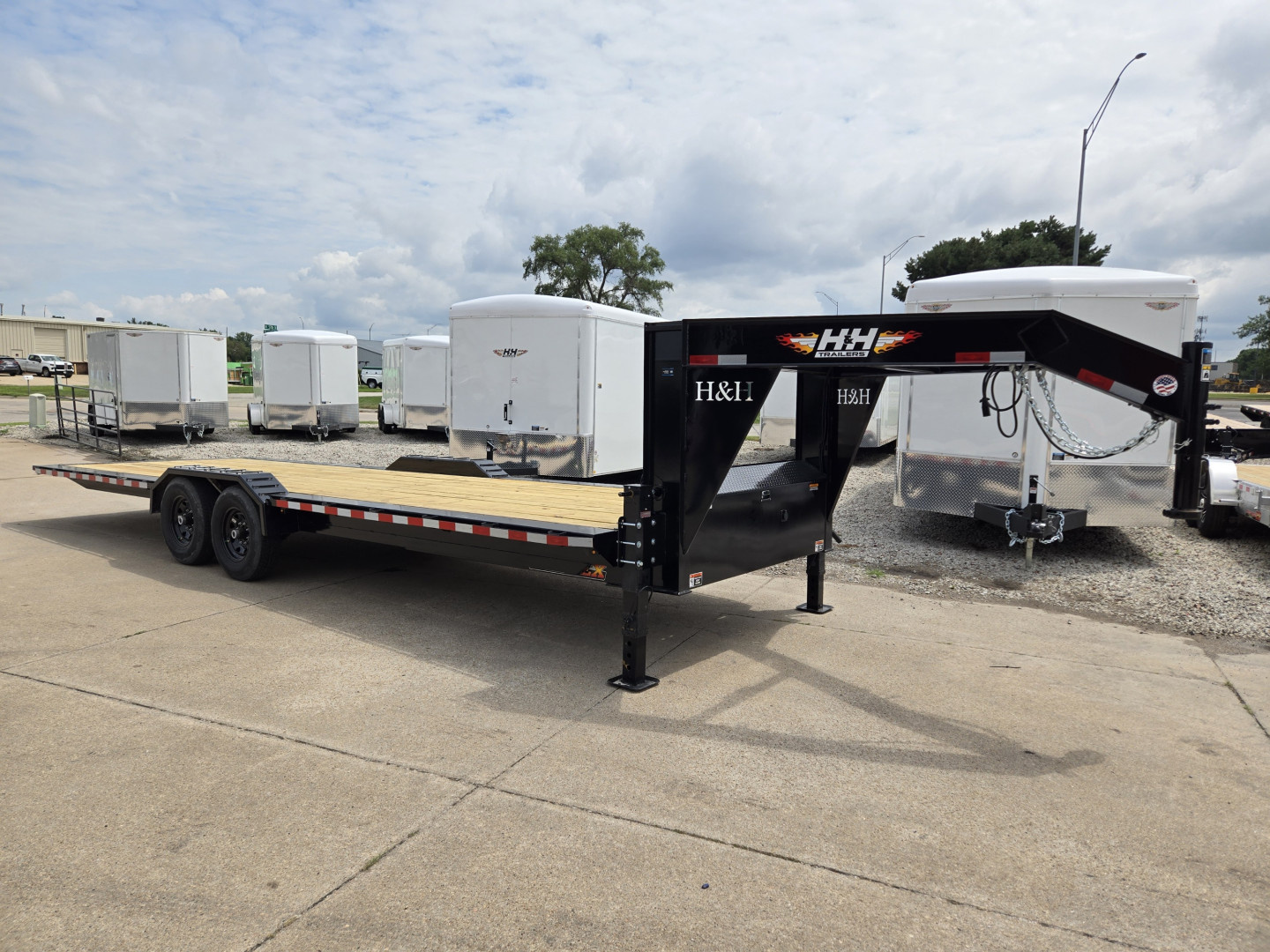 New 2026 H&H Trailers 82x26 Electric Tilt 14K Equipment Trailer