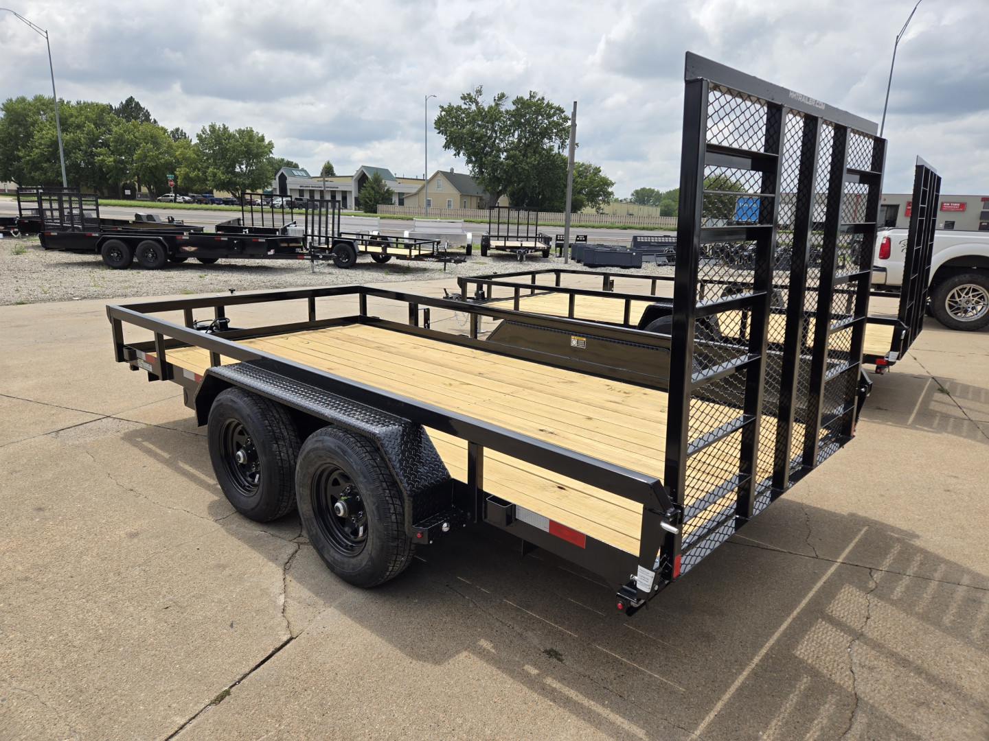 New 2026 H&H Trailers 82x14 Heavy Duty Rail Side 10K Utility Trailer