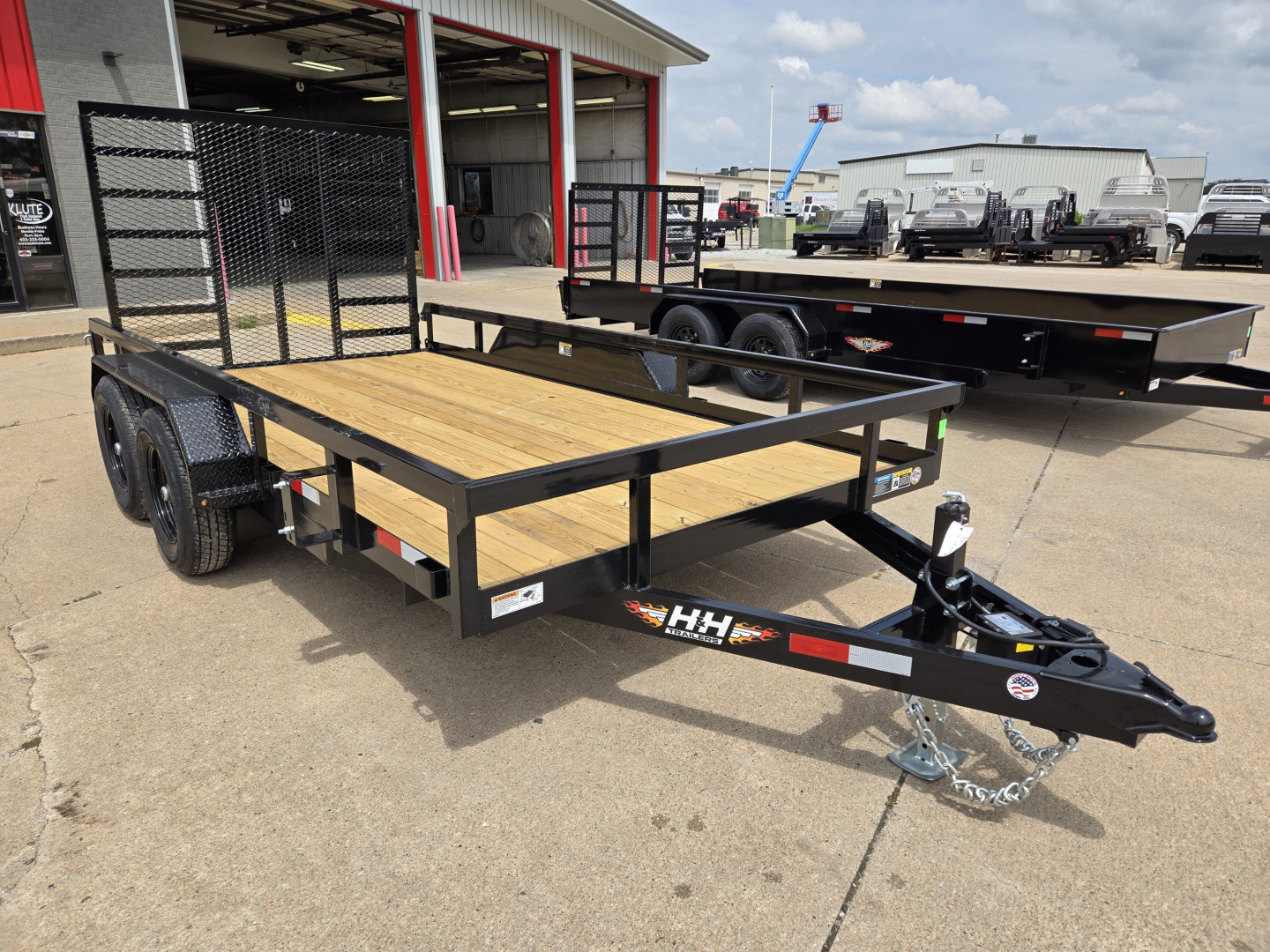 New 2026 H&H Trailers 82x14 Heavy Duty Rail Side 10K Utility Trailer