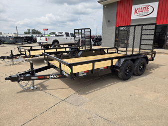 New 2026 H&H Trailers 82x14 Heavy Duty Rail Side 10K Utility Trailer