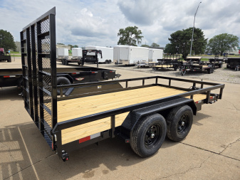 New 2026 H&H Trailers 82x14 Heavy Duty Rail Side 10K Utility Trailer