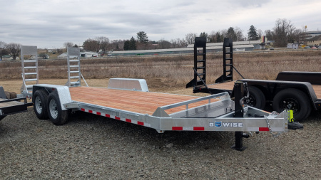 New 2025 BWise 20' HD Lo Pro Equipment Hauler w/ 5' Ladder Ramps - GALVANIZED!!!