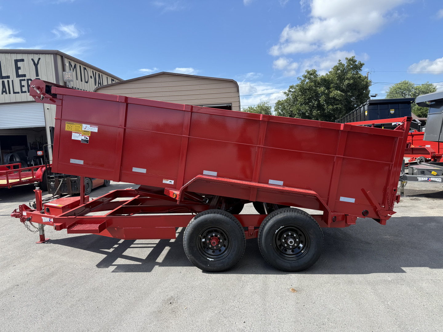 New 2025 Texas Bragg Trailers 7X14 3FT Walls Dump Trailer