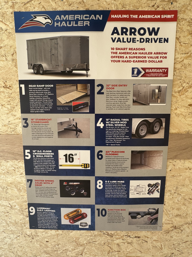 New 2026 American Hauler 7'X12' Cargo / Enclosed Trailer 3500# GVWR