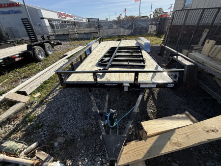 New 2026 PJ Trailers UL182 Utility Trailer 83X18 TA DOVETAIL (GVW:7000) BLACK