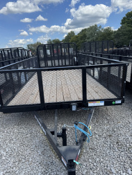 New 2026 PJ Trailers UL162 Utility Trailer 83X16 TA DOVETAIL  (GVW:7000) BLACK METAL SIDES