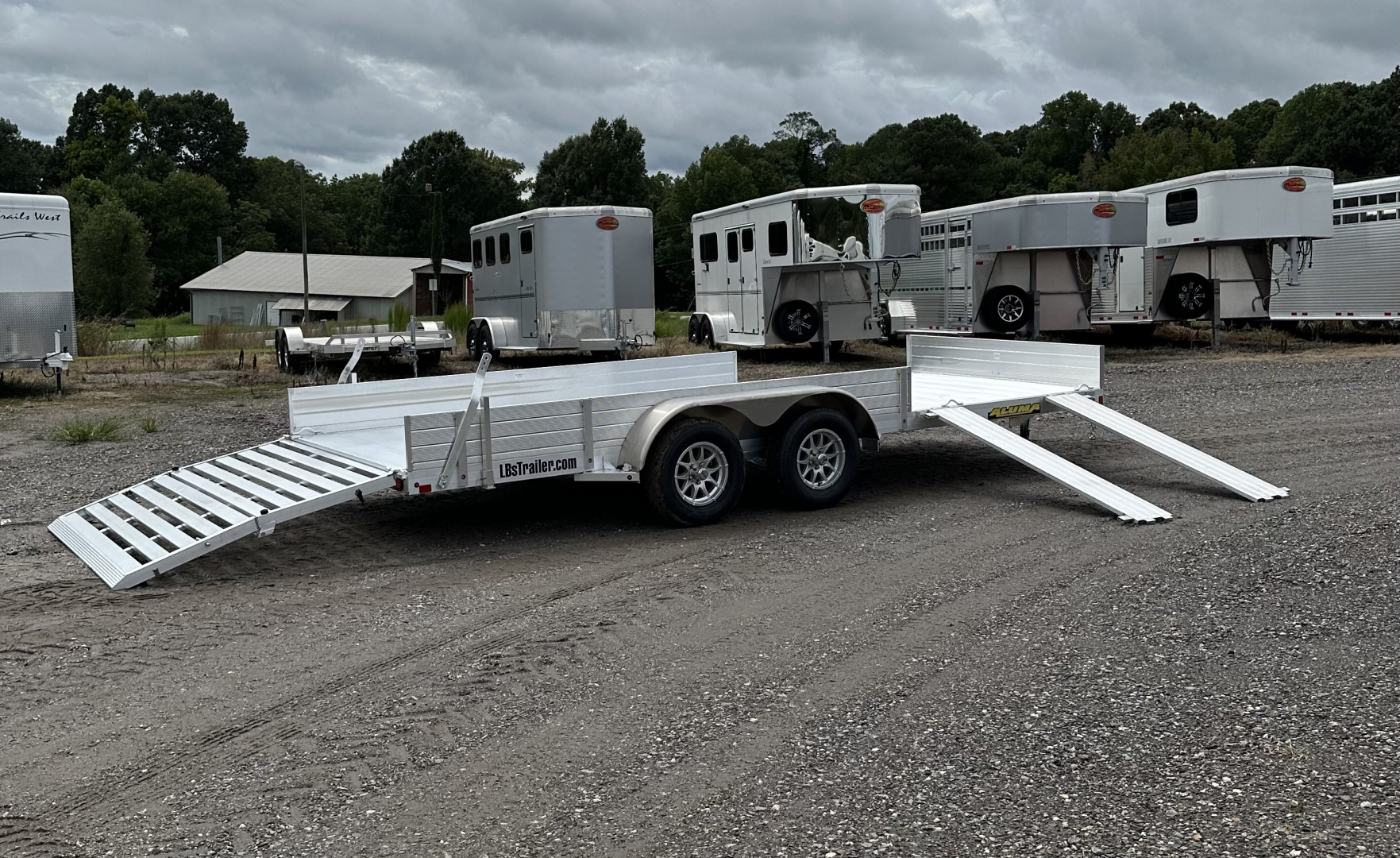 New 2026 Aluma 8118TA-EL-R-BT-SR Utility Trailer