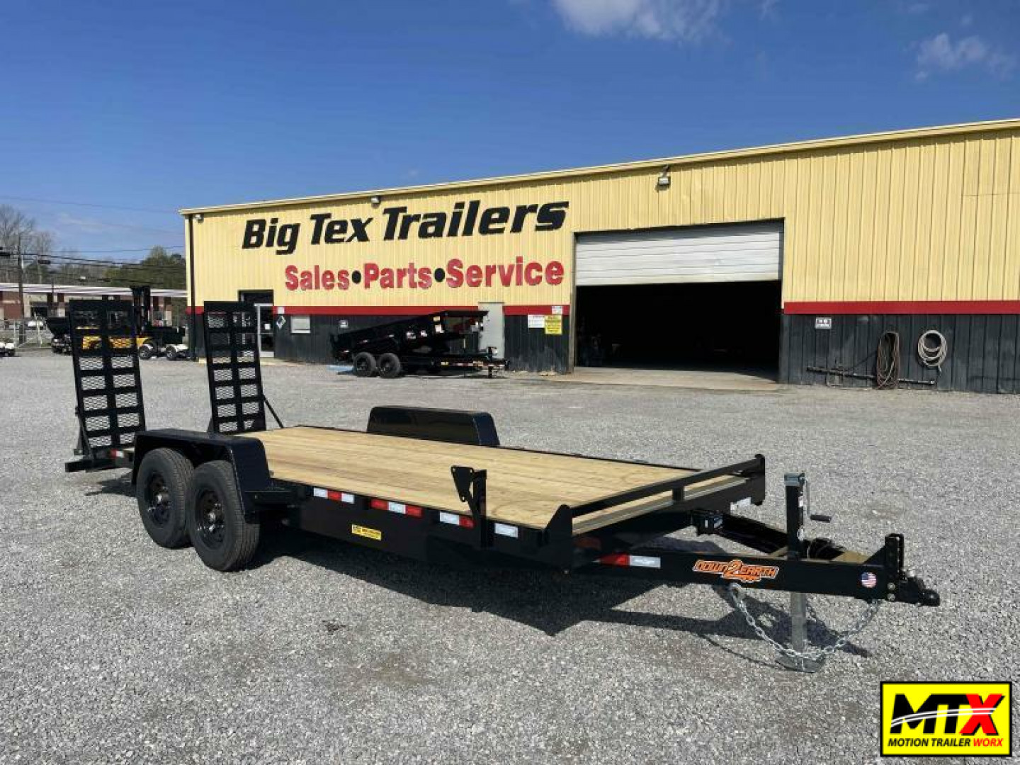 New 2025 Down 2 Earth Trailers 20ft 14K w/ Fold Up Ramps Equipment Trailer