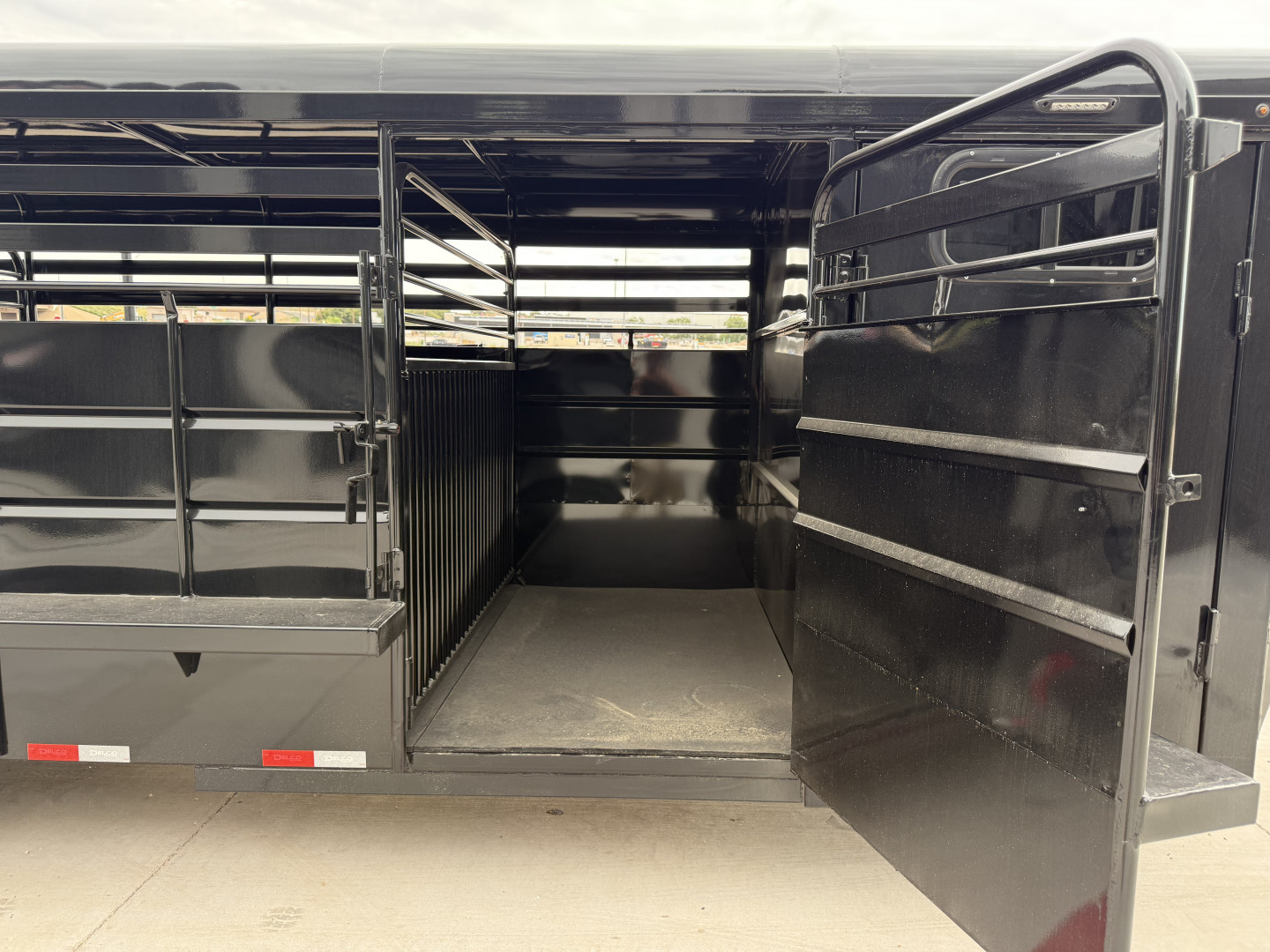 New 2026 Delco 6'8"x24' GN Metal Top Livestock Trailer - M8 Cowboy