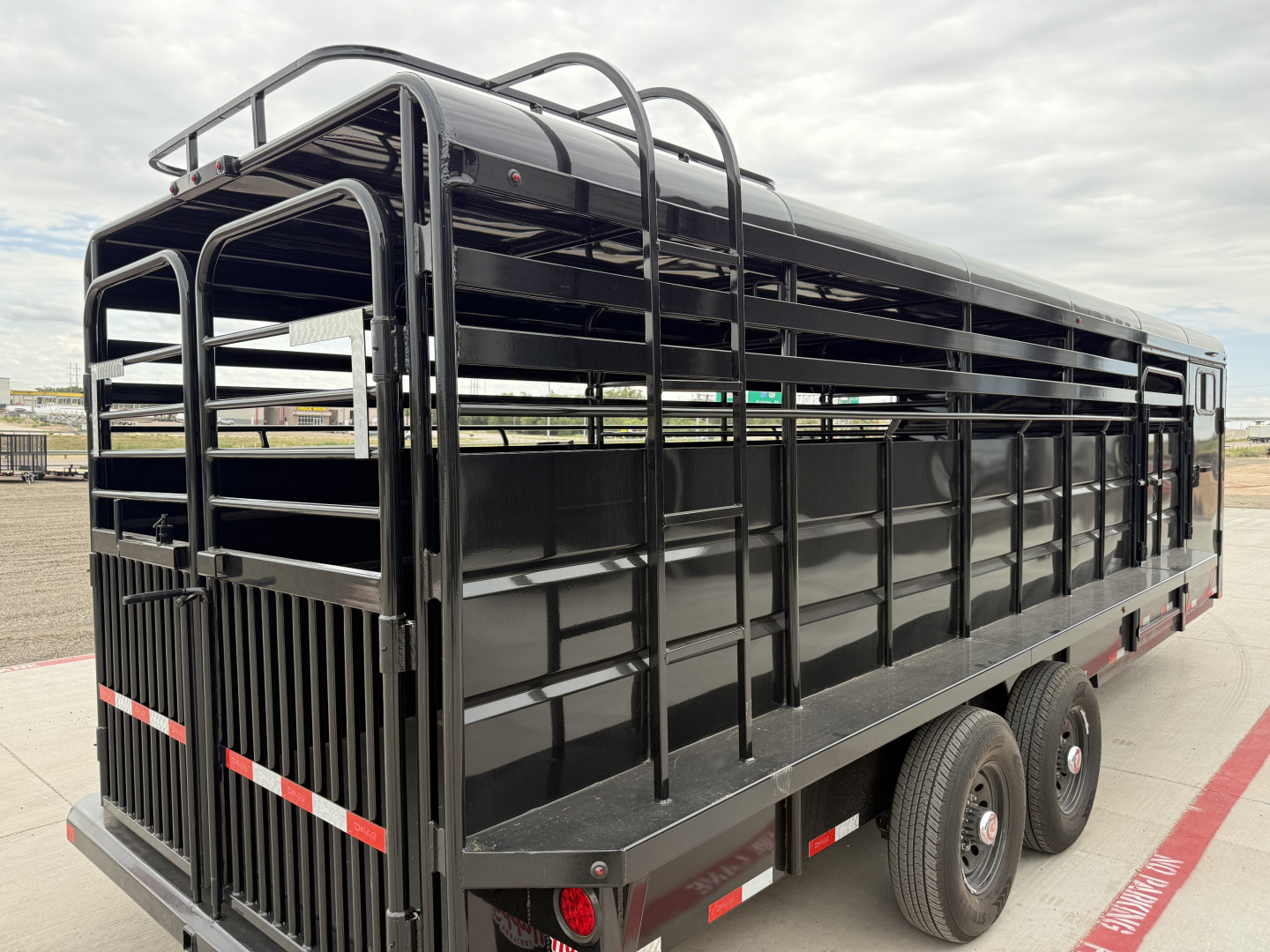 New 2026 Delco 6'8"x24' GN Metal Top Livestock Trailer - M8 Cowboy