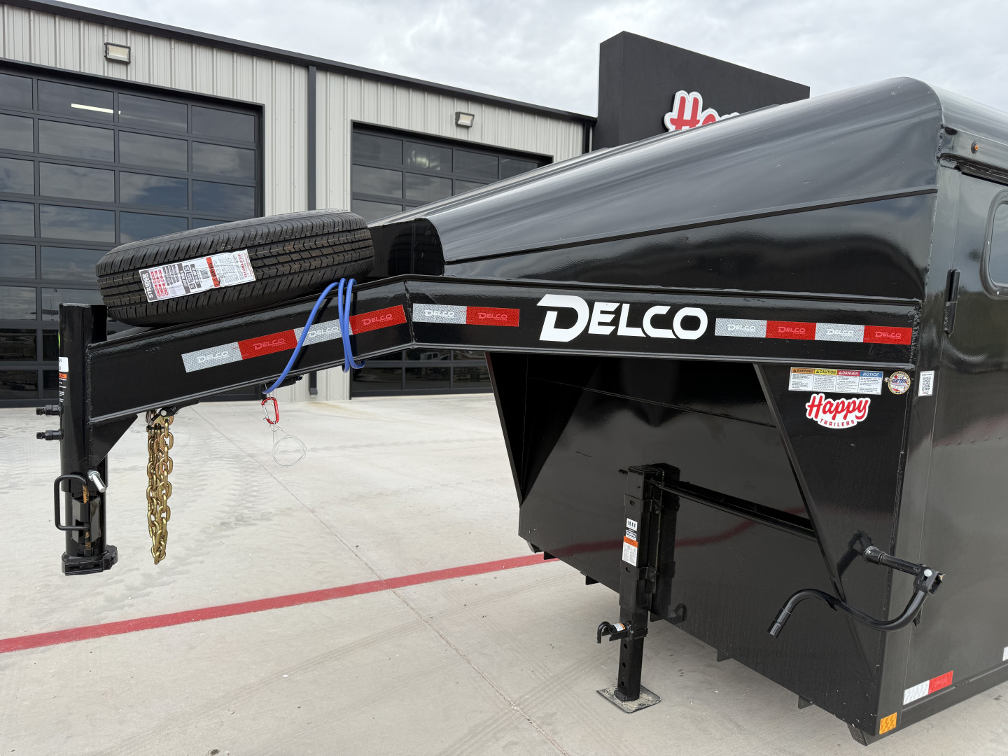 New 2026 Delco 6'8"x24' GN Metal Top Livestock Trailer - M8 Cowboy