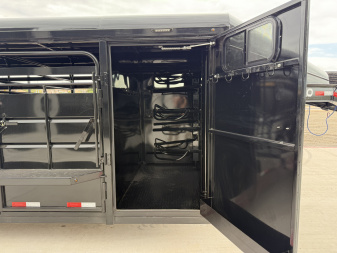 New 2026 Delco 6'8"x24' GN Metal Top Livestock Trailer - M8 Cowboy