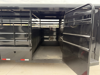 New 2026 Delco 6'8"x24' GN Metal Top Livestock Trailer - M8 Cowboy